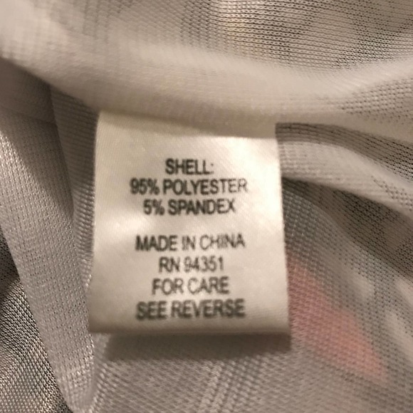 Joy Joy Orange, Black, White, Tan Floral Knee Length Dress, Size Medium - Picture 6 of 7